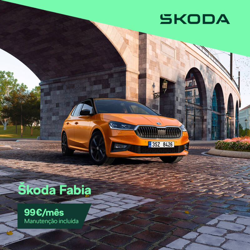 Škoda Fabia: O Citadino Mais Equipado por 99€/mês!