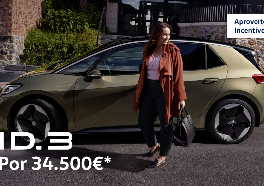 ID.3 Por 34.500€1 Aproveite 4.000€ de Incentivo ao Abate