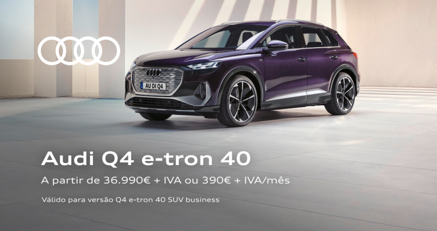 Audi Q4 e-tron, com condições exclusivas a partir de 36.990€ + IVA ou 390€* + IVA/mês
